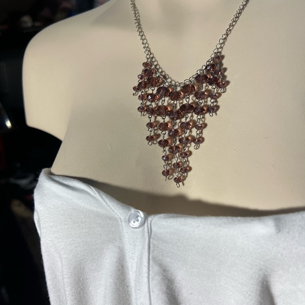 Amber coloured necklace